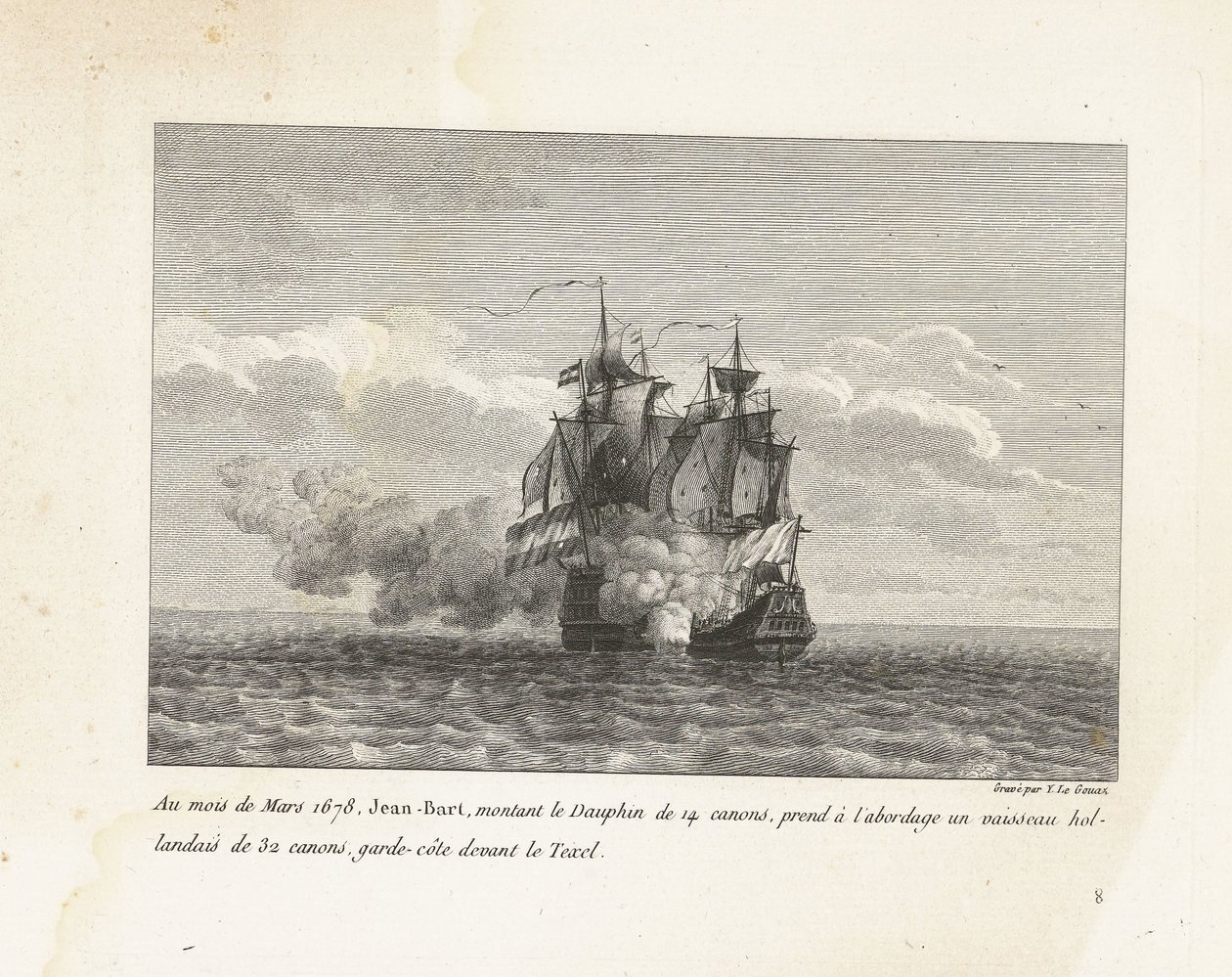 Jan Bart verovert een Hollands fregat, 1678 door Yves Marie Le Gouaz