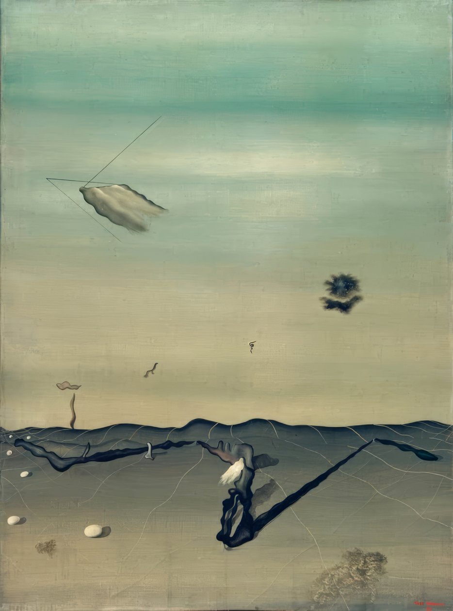 Zonder titel (Het vliegtuig) door Yves Tanguy