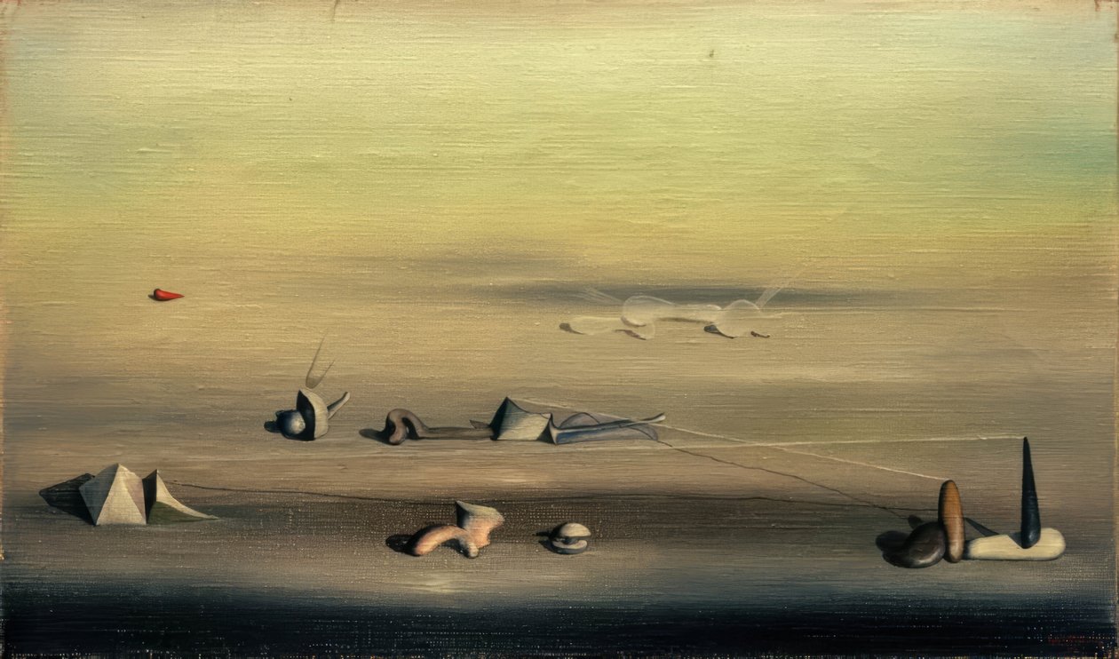 Zonder titel (landschap) door Yves Tanguy