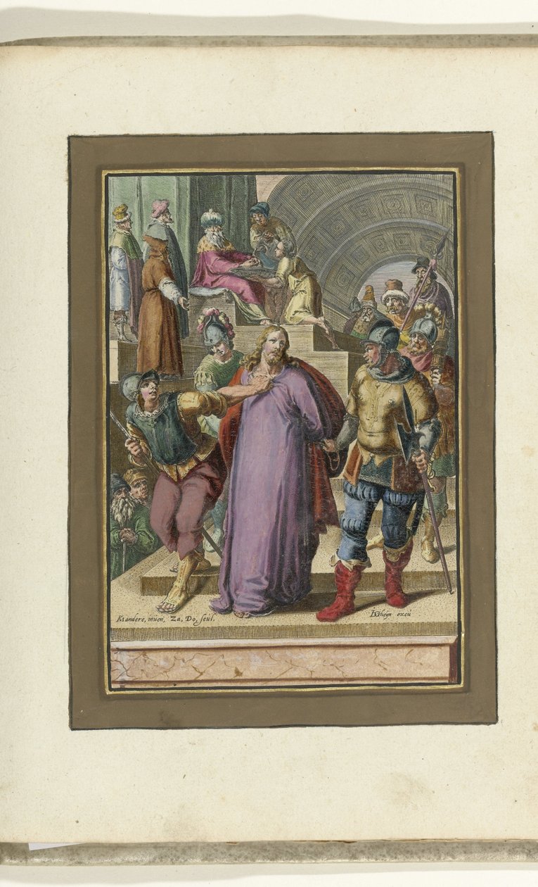 Christus weggeleid voor Pilatus door Zacharias Dolendo