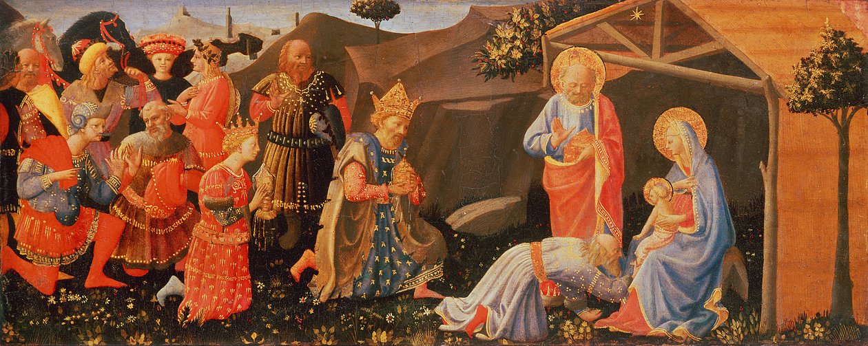 Aanbidding der Wijzen, ca. 1433-4 door Zanobi di Benedetto Strozzi