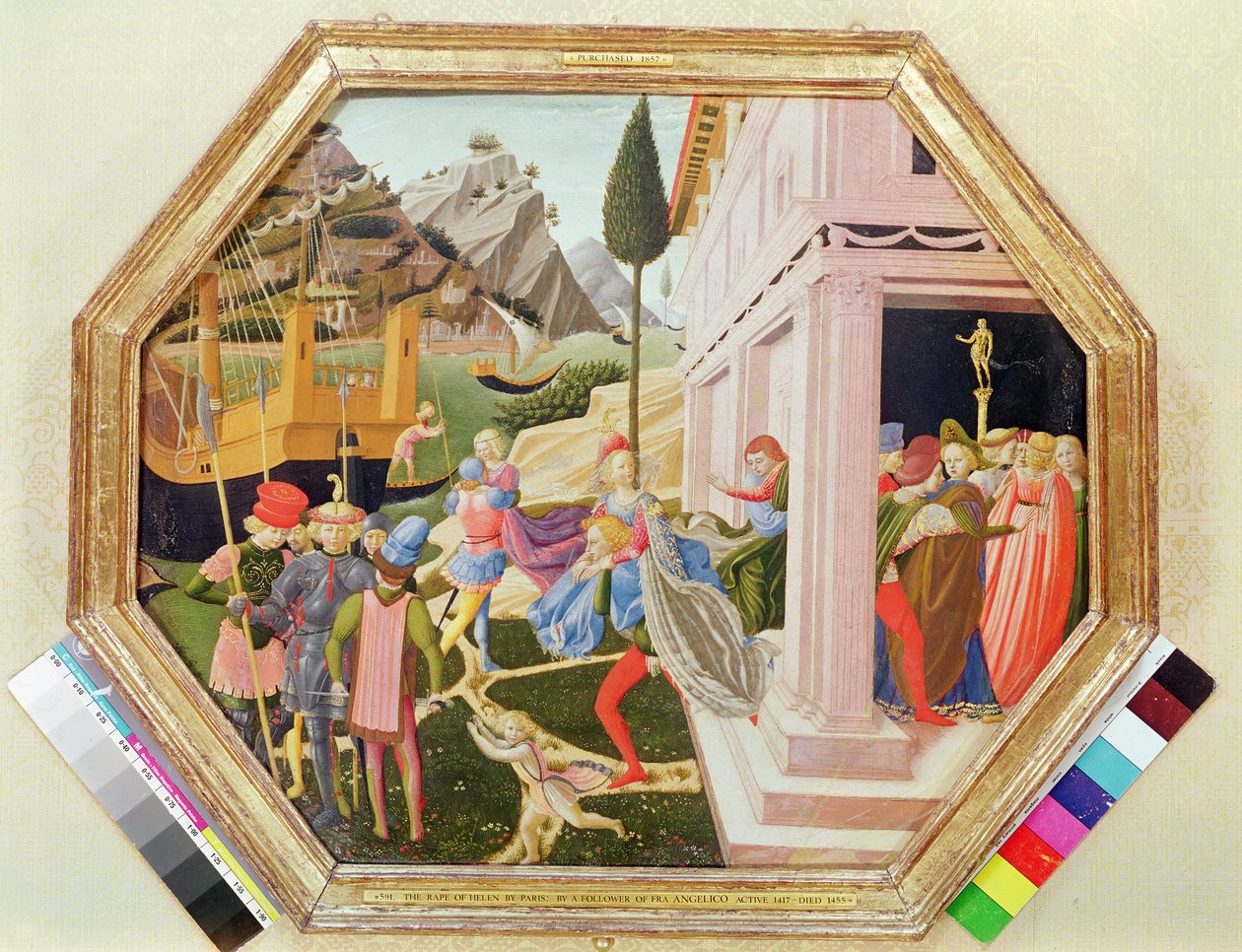 De ontvoering van Helena, ca. 1450-5 door Zanobi di Benedetto Strozzi