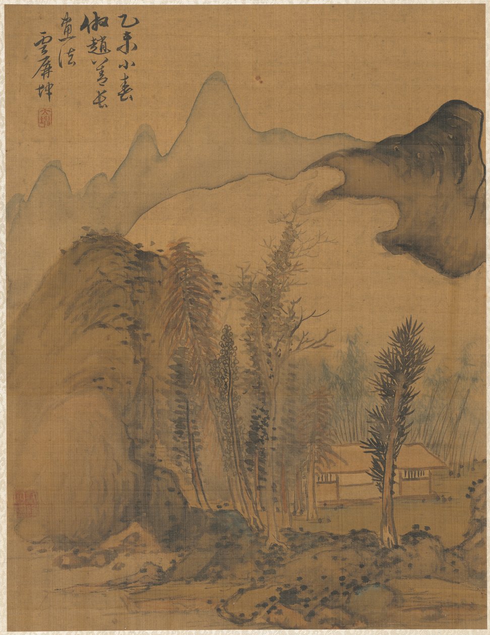 Landschap in de stijl van Chao Yuan, 1775 door Zhai Dakun