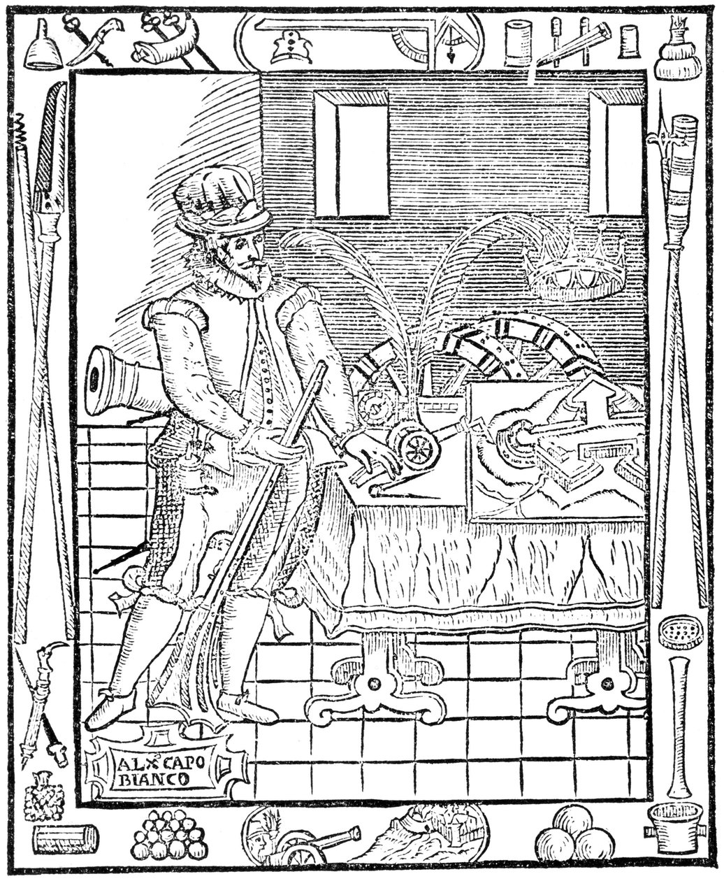 Alessandro Capo Bianco, Italiaanse militaire ingenieur door Ferdinand Georg Waldmuller