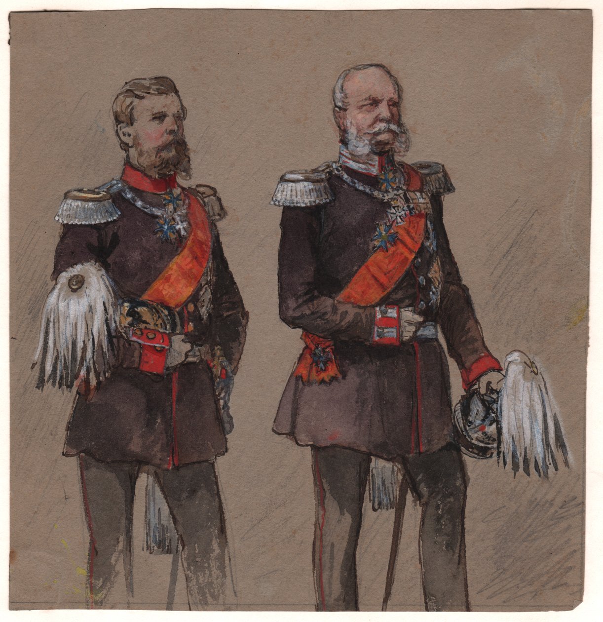 Alexander II van Rusland en Wilhelm II van Pruisen door . .