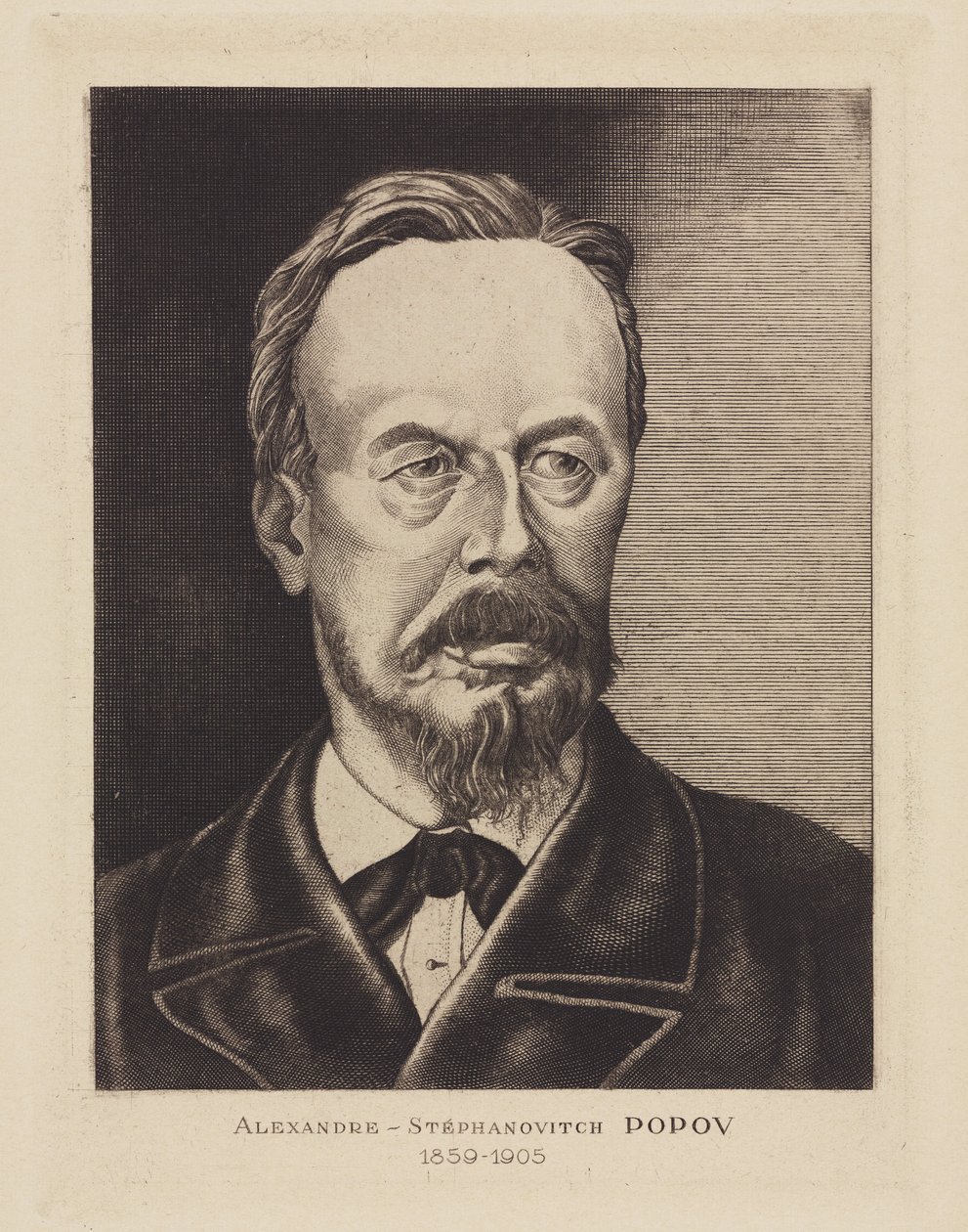 Alexandre-Stephanovich Popov, Russische natuurkundige, ca. 1905 door Frederick (attr. to) Barnard