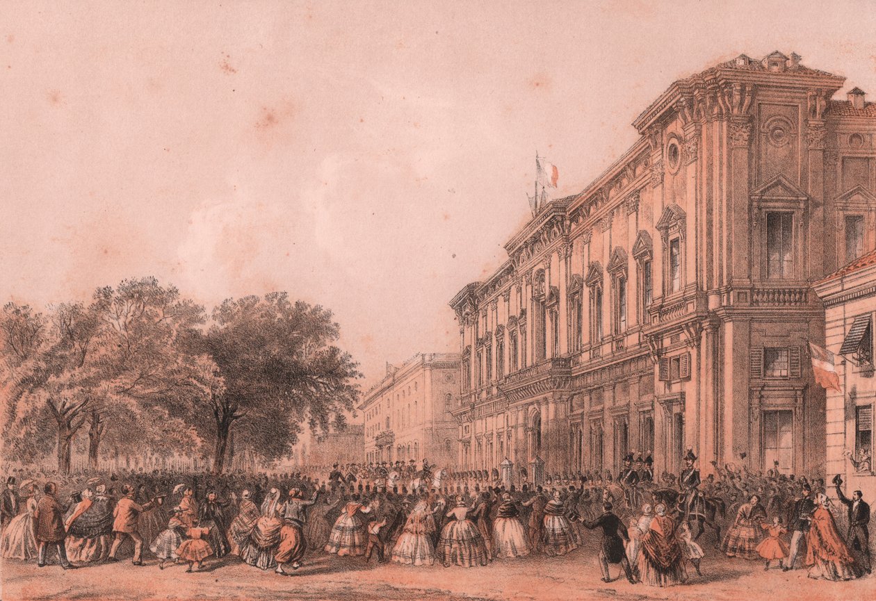 Aankomst van keizer Napoleon II in Alessandria, Piëmont door William Walcutt