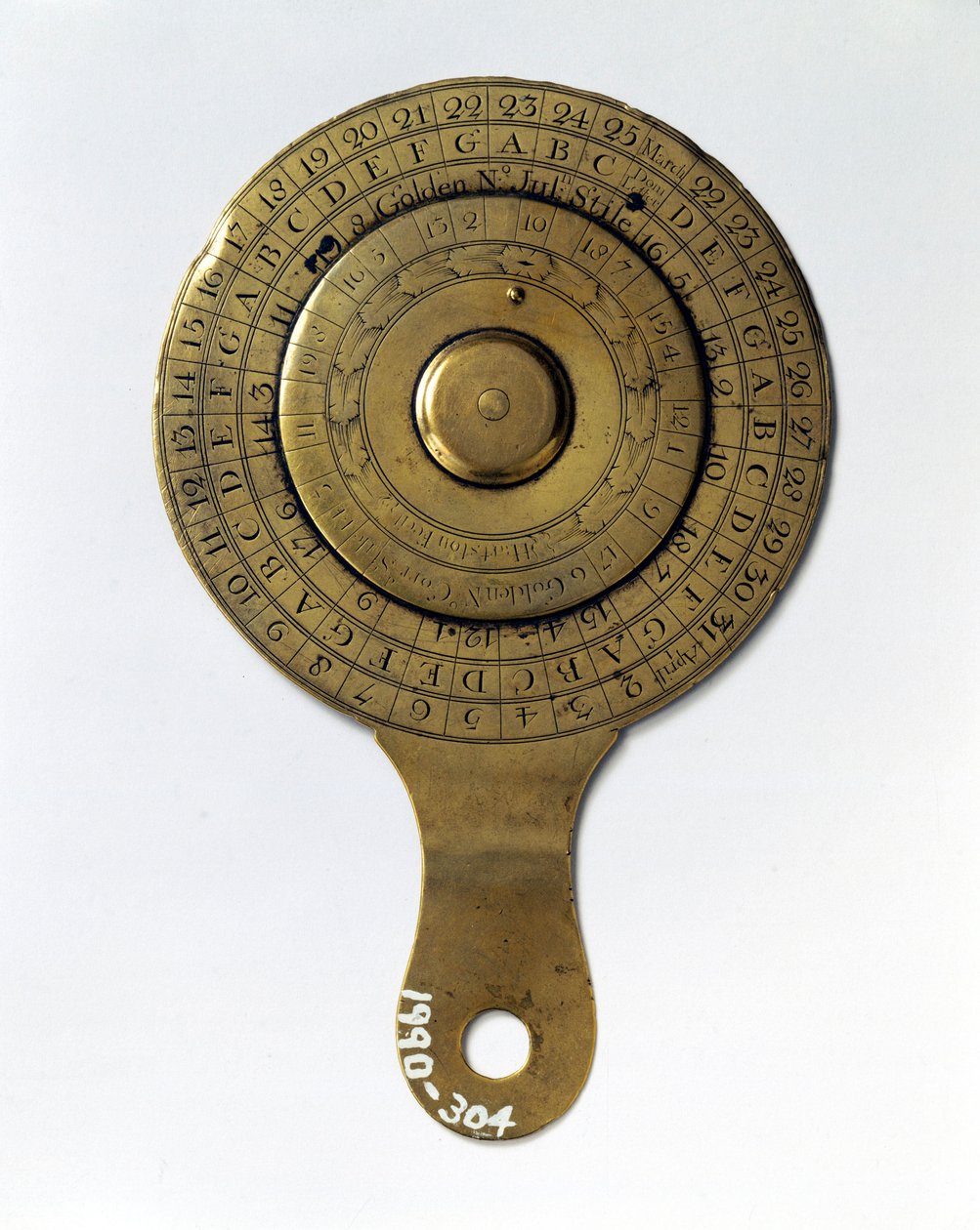 Kalenders Perpetuele kalender, Engels door Ferdinand Georg Waldmuller