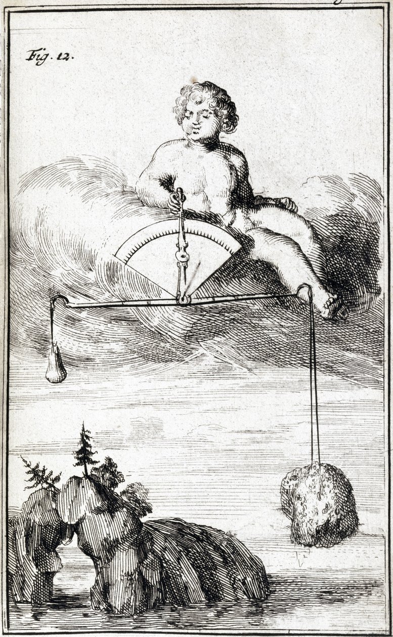 Cupido meet de luchtvochtigheid door Ferdinand Georg Waldmuller