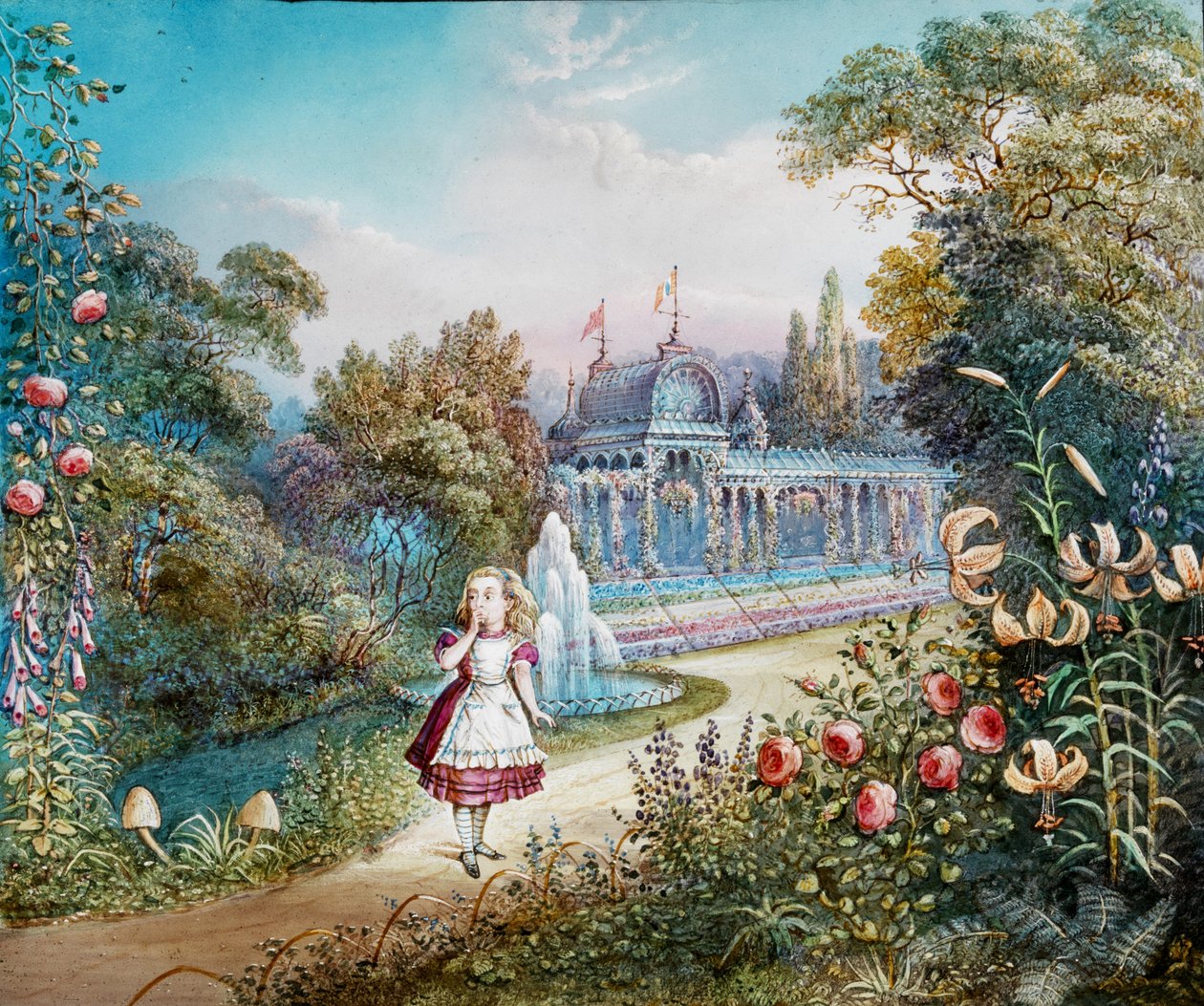 De avonturen van Alice in Wonderland, toverlantaarn door Frederick (attr. to) Barnard