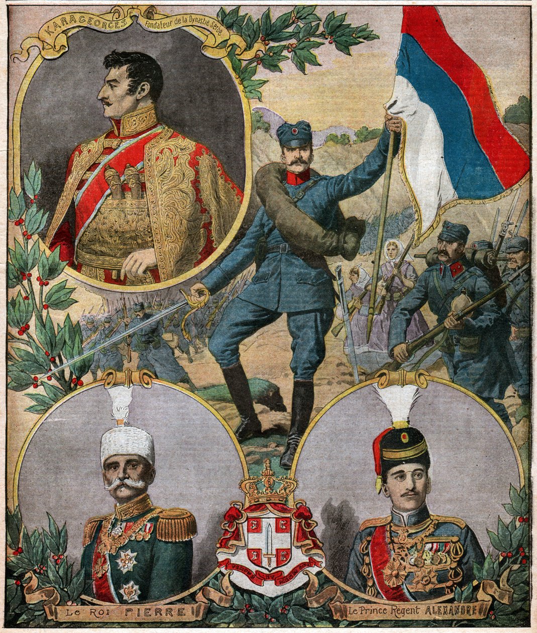 Servische nationale helden door Ferdinand Georg Waldmuller