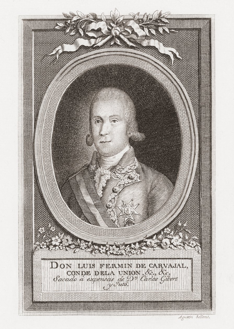 Luis Fermín de Carvajal, Graaf van de Unie. Portret. door . .