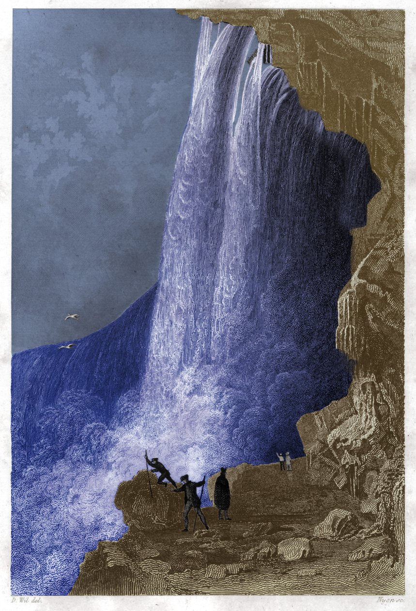 Niagara Falls, VS. circa 1860 (gravure) door . .