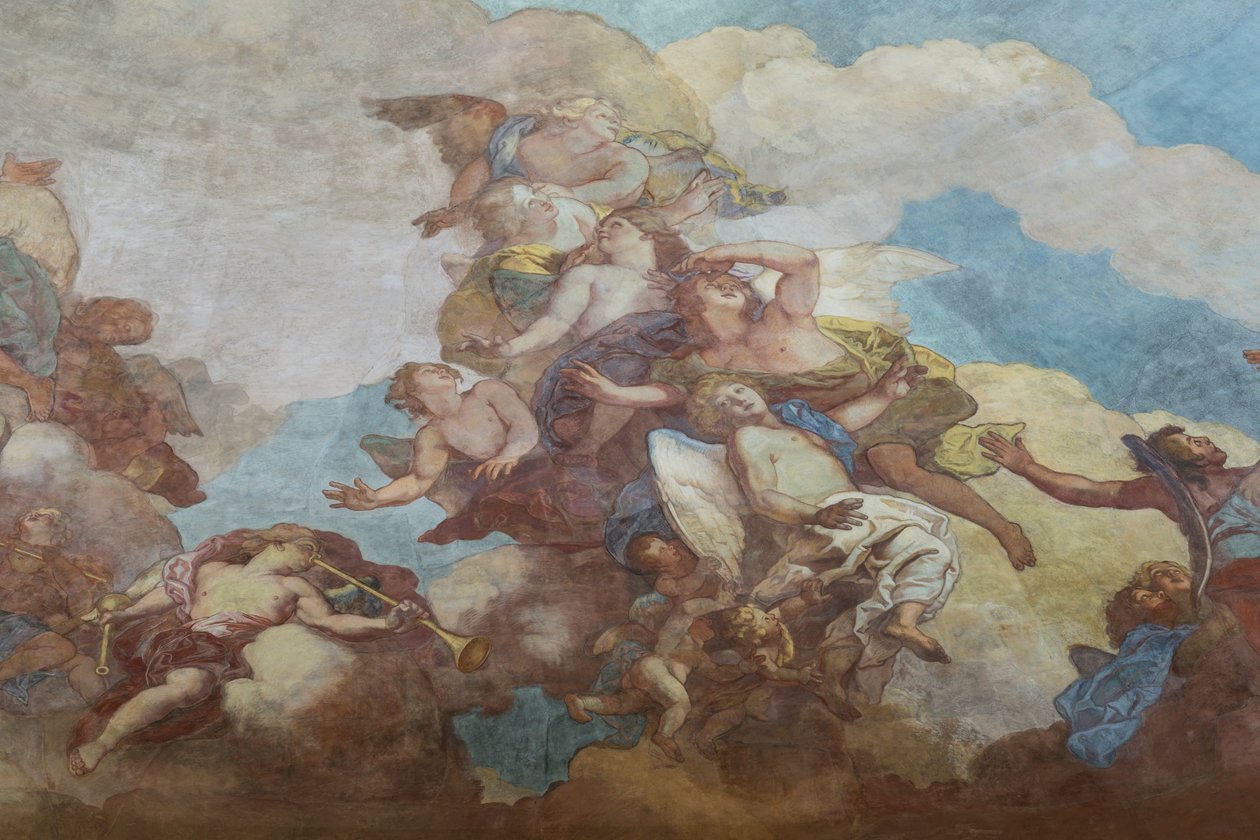 Schilderij van het paar van de koepel van de Invalides (1670), Parijs (fotografie) door . .