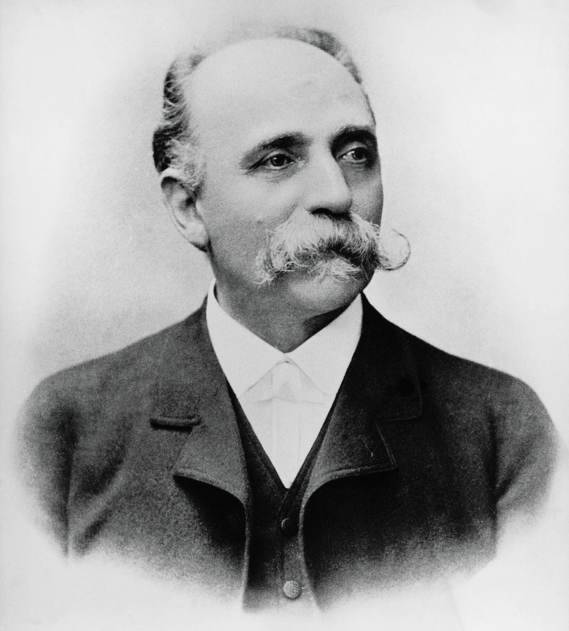 Portret van Bartolomeo Emilio Camillo Golgi, Italiaanse wetenschapper en arts, Nobelprijs voor Geneeskunde in 1906, foto door William Walcutt