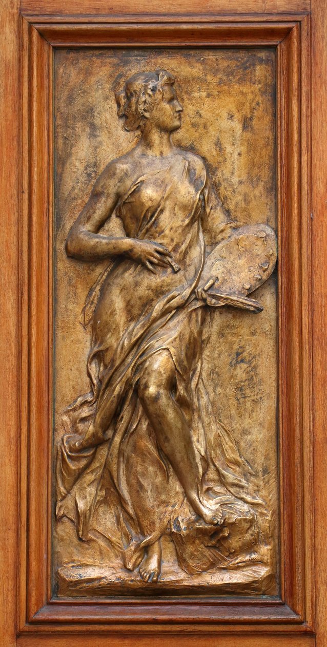 Gebeeldhouwd detail van La villa Lumière, Evian, 2019 door . .