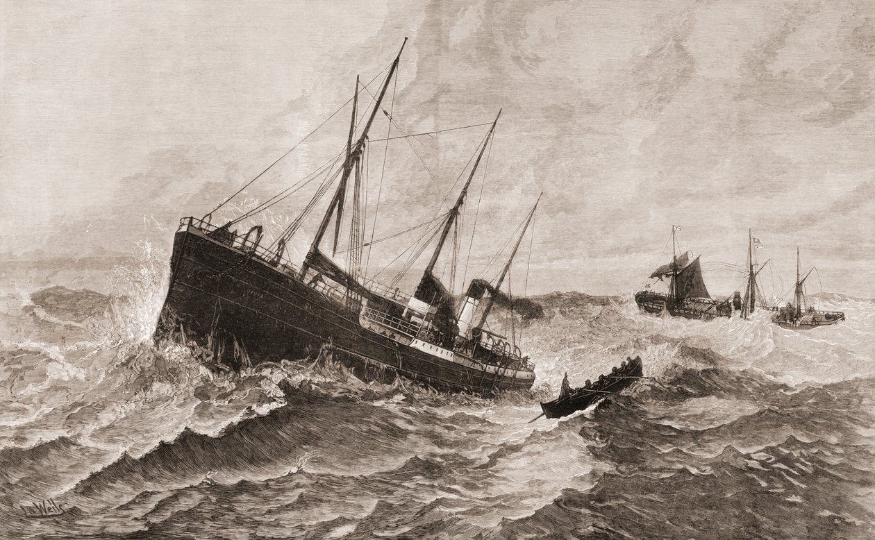 Het verlies van het stoomschip Clan Macduff door . .