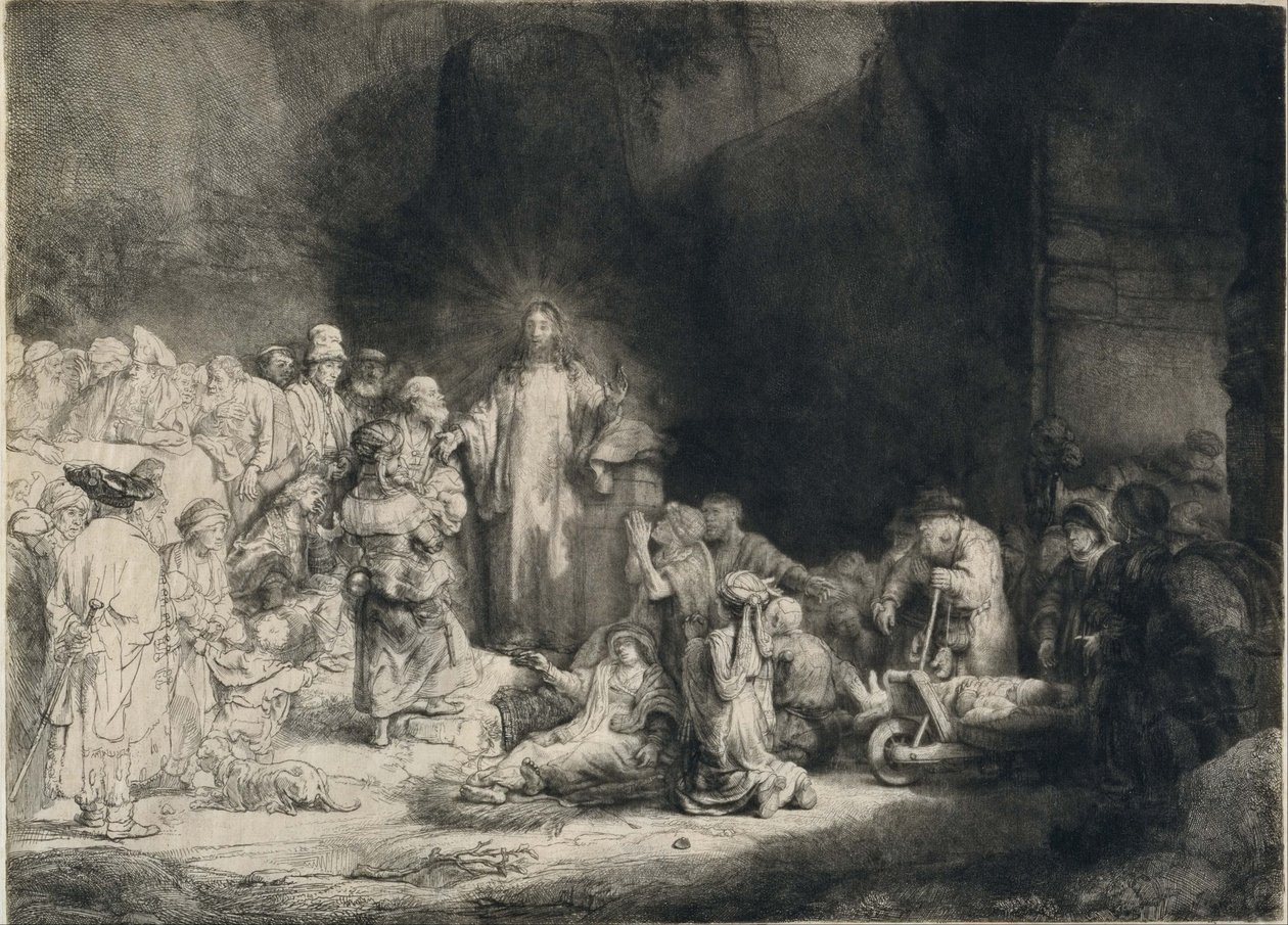 Christus met de zieken om zich heen, ontvangt kleine kinderen (De 