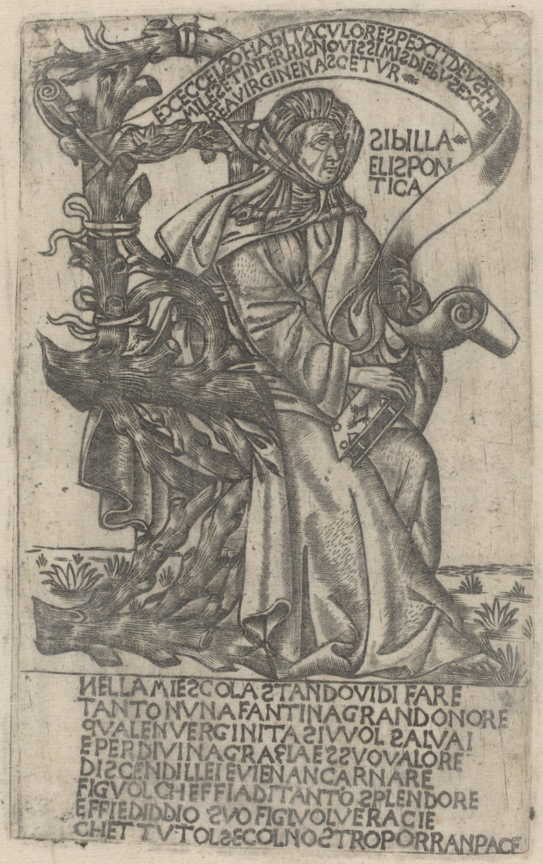 Hellespontische Sibylle door after Baccio Baldini