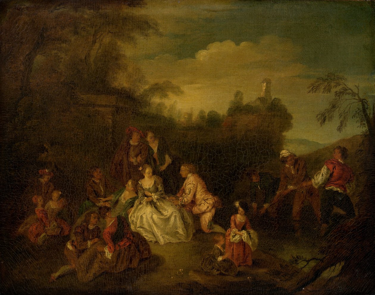 Het Geschenk van de Vissers door after Jean Baptiste Joseph Pater