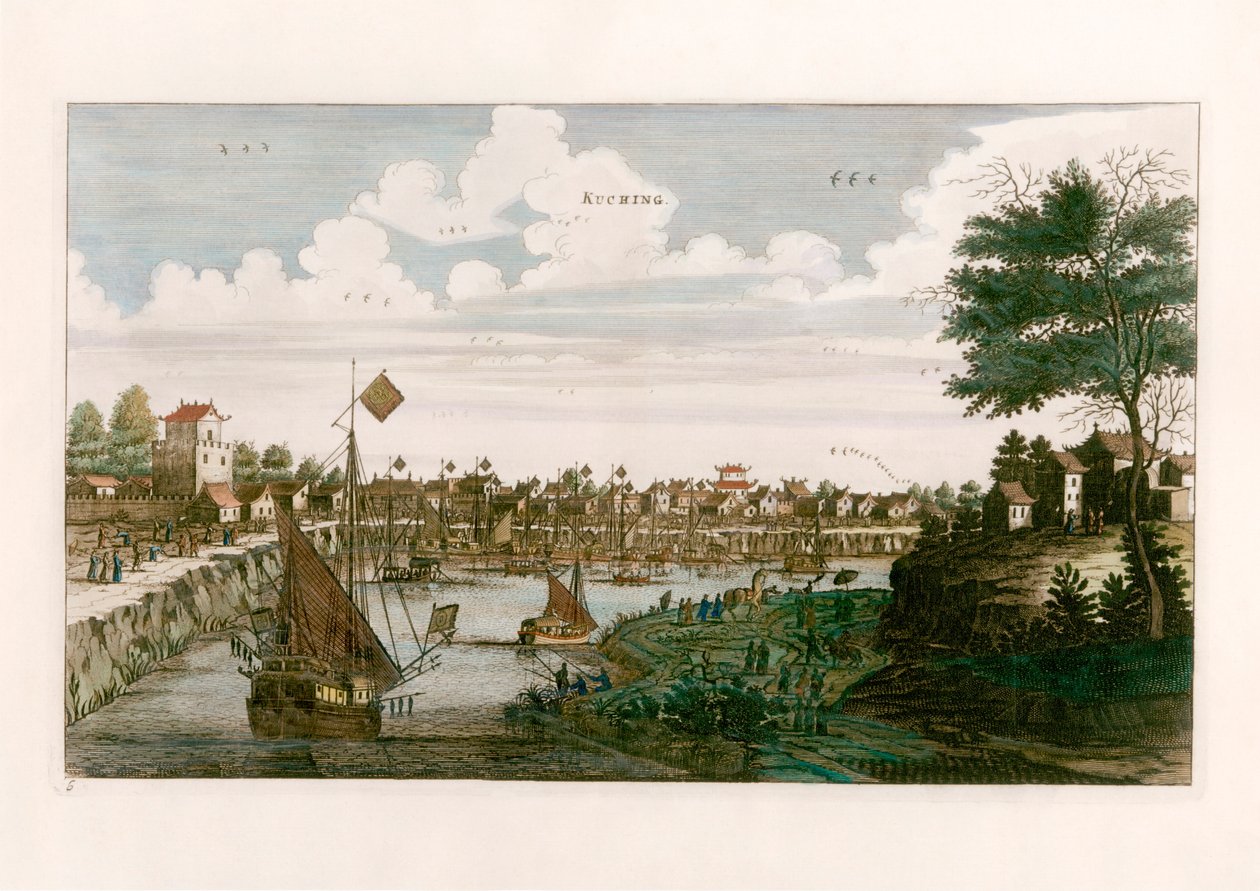 Kuching door after Johannes Nieuhof