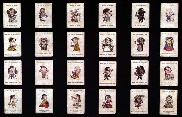 Gelukkige Families, kaartspel, gebaseerd op ontwerpen van John Tenniel door after John Tenniel