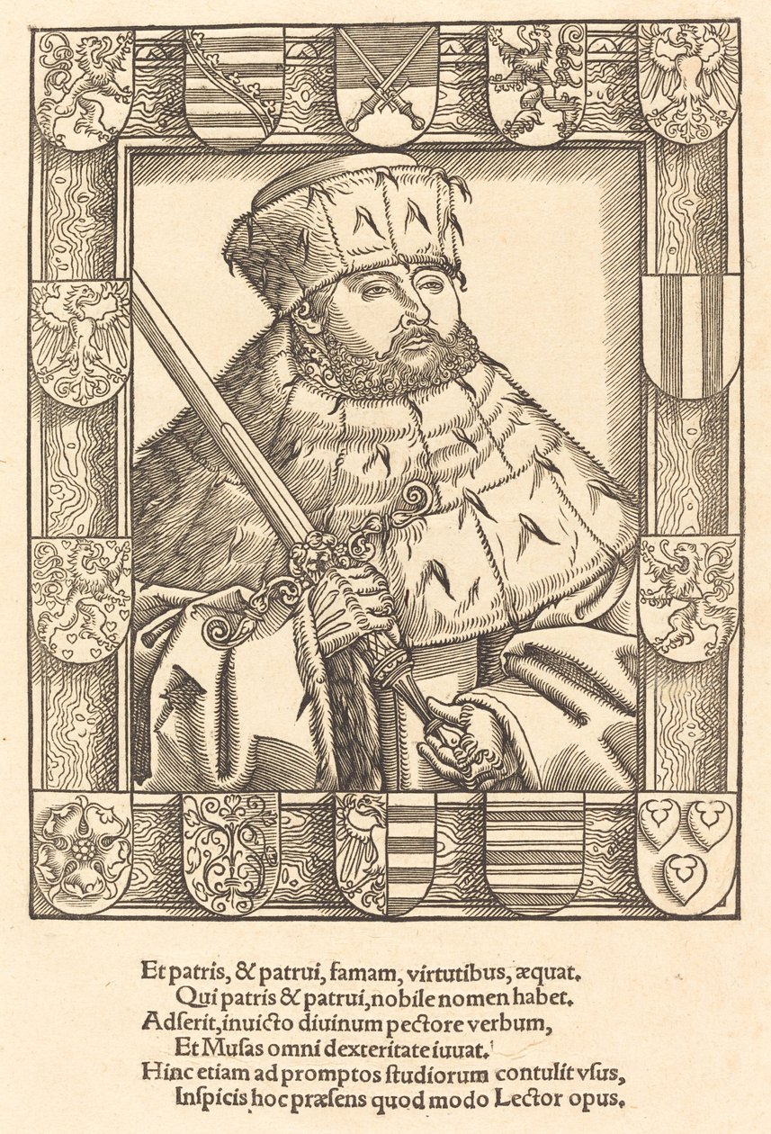 Johannes Frederik de Grootmoedige, in Keurvorstelijke Gewaden door after Lucas Cranach the Younger