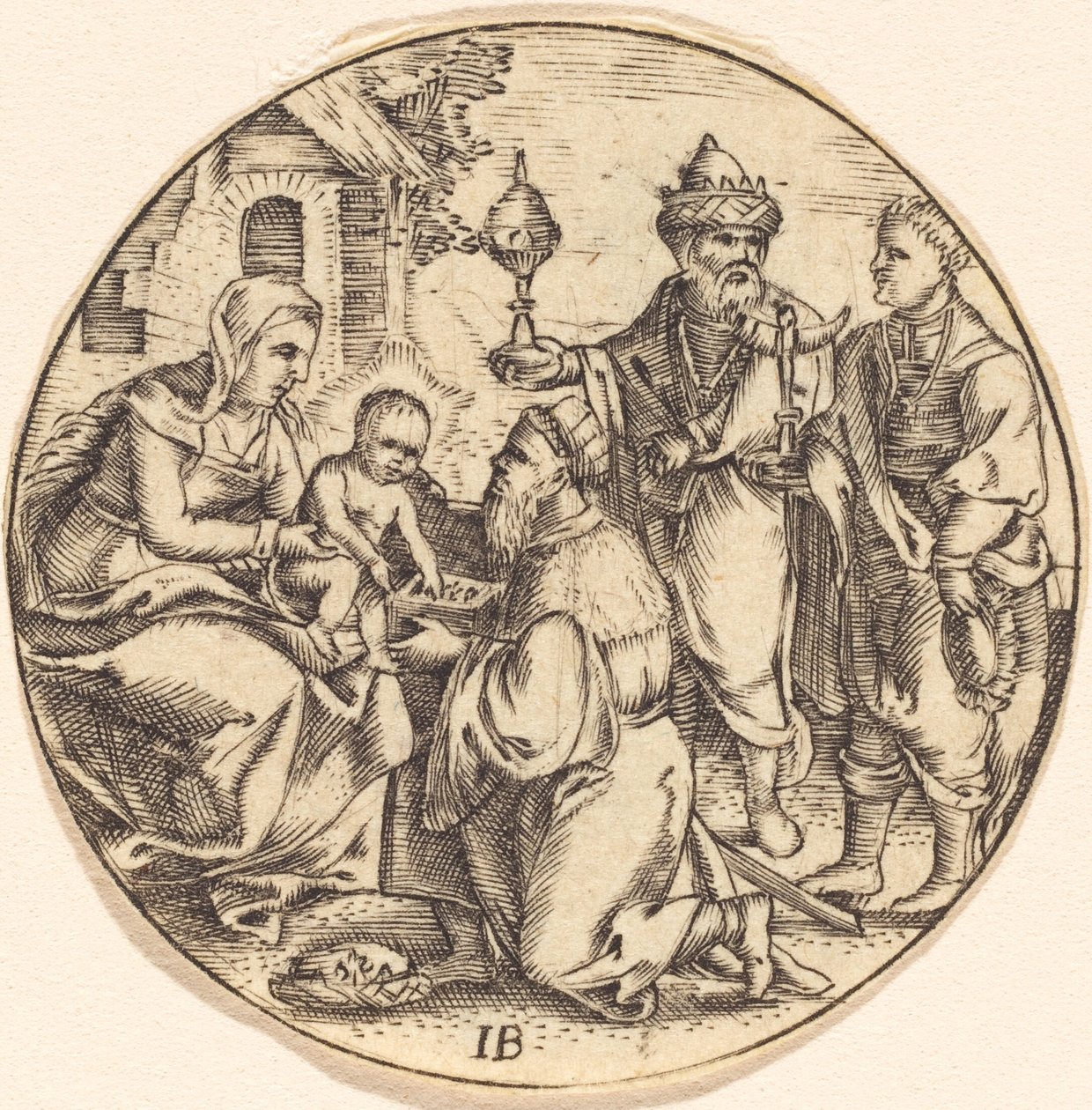De Aanbidding der Wijzen door after Master IB