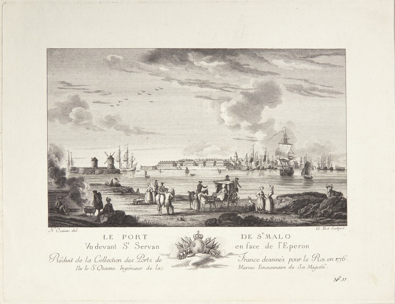 Haven van Saint-Malo door after Nicolas Marie Ozanne