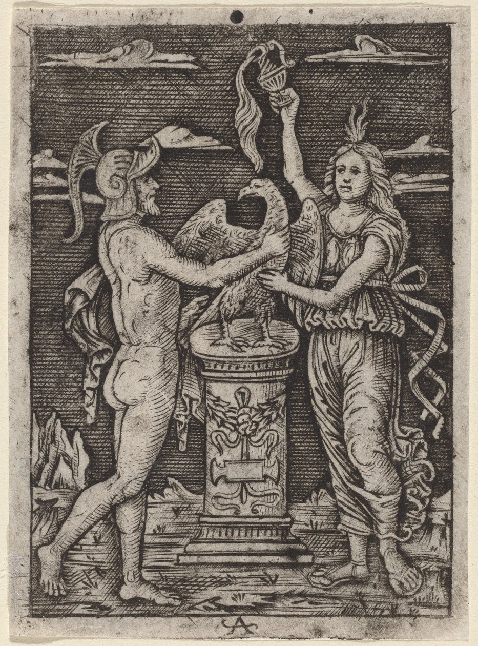 Wijding van een Adelaar door after Peregrino da Cesena