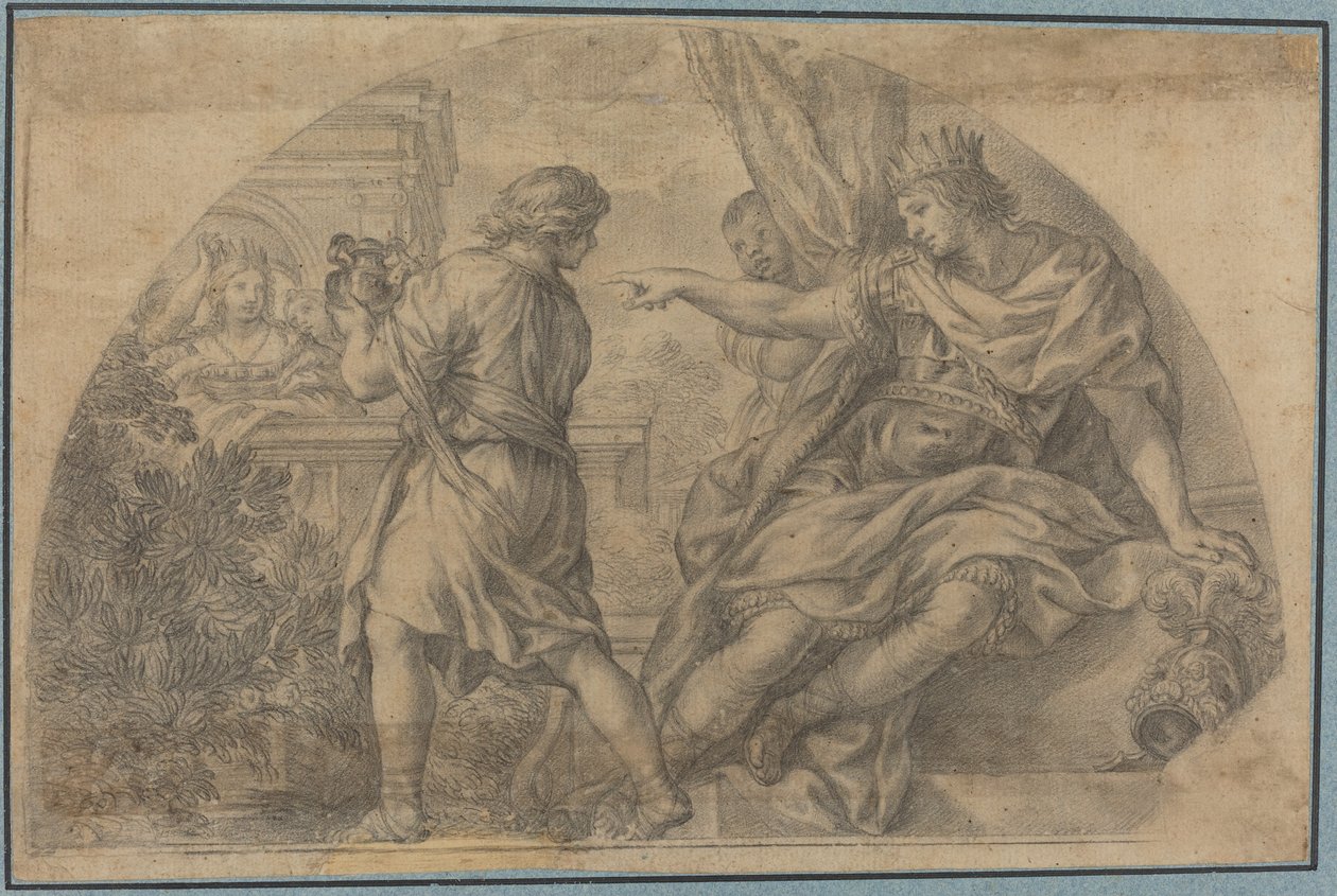 Masinissa en Sophonisba door after Pietro da Cortona