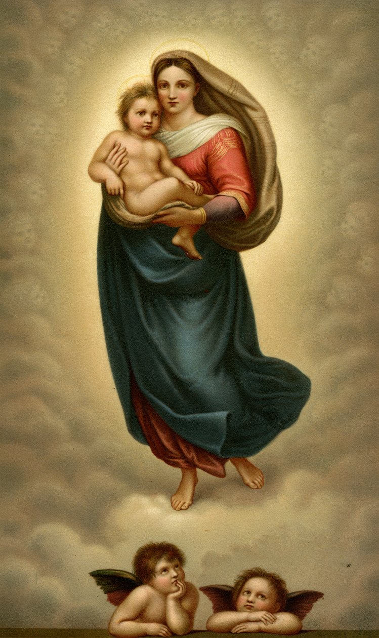 Madonna san Sista, Sixtijnse Madonna door after Raphael