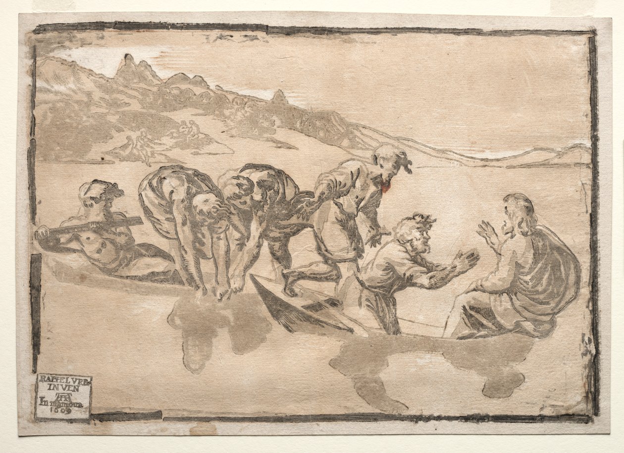 De wonderbaarlijke visvangst door after Raphael