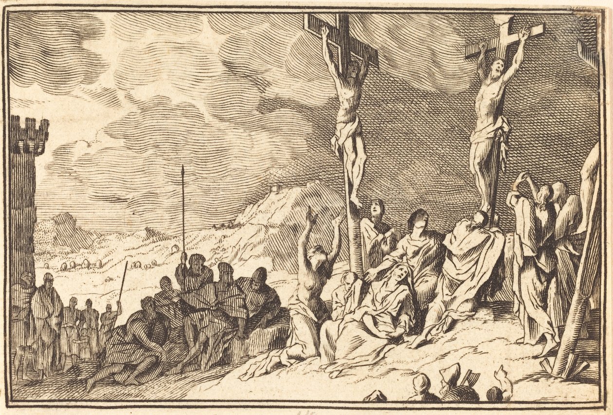 Christus sterft aan het kruis door after Sébastien Le Clerc I