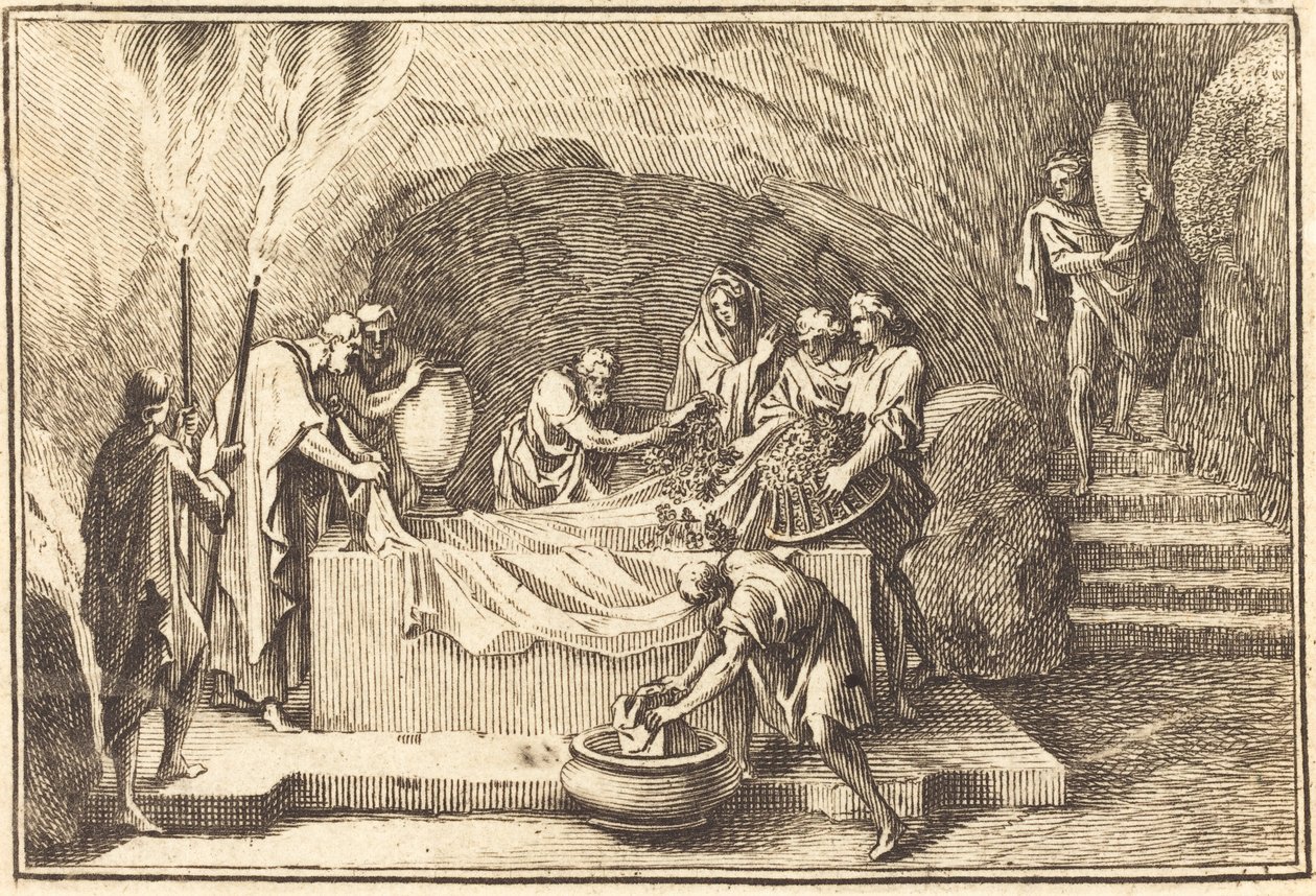 Het lichaam van Christus bedekt met bloemen en parfum door after Sébastien Le Clerc I