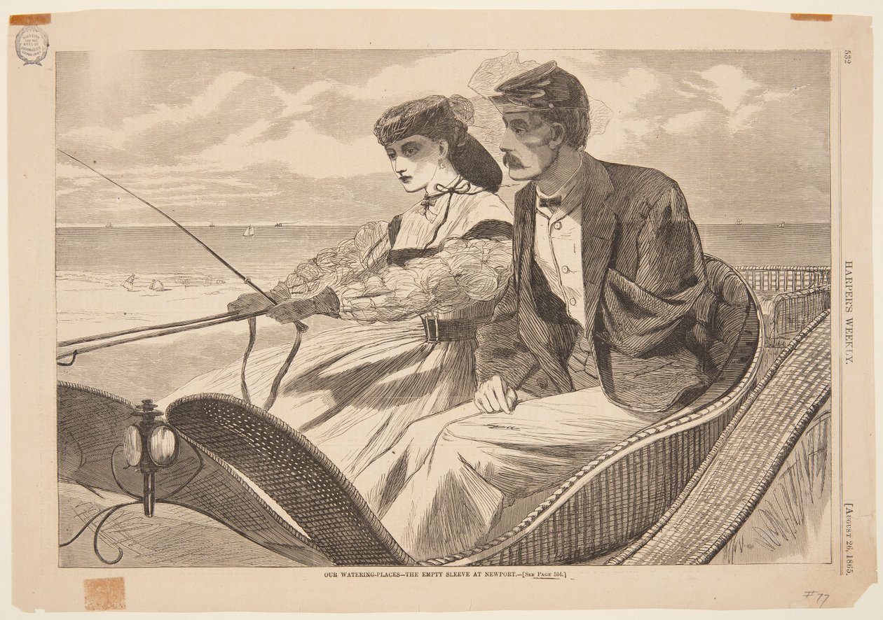 Onze waterplaatsen - De lege mouw in Newport door Winslow Homer