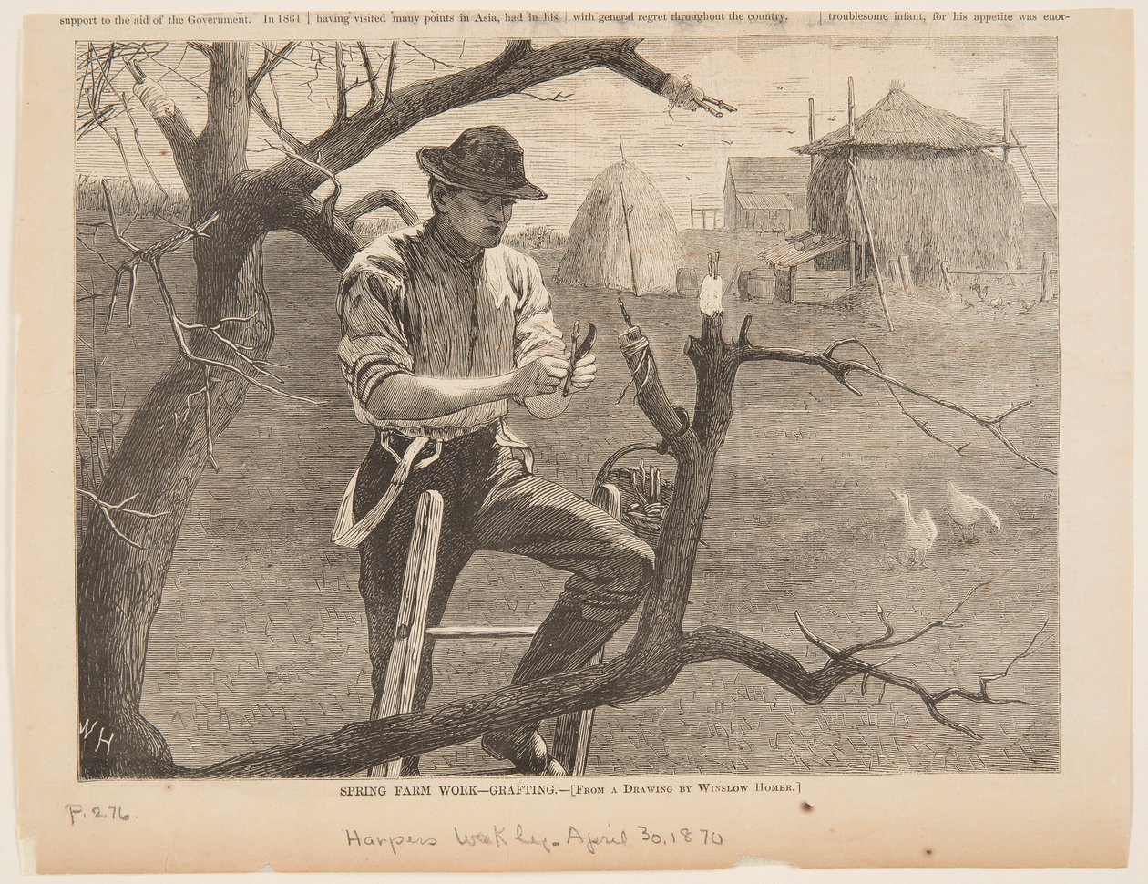 Lente Boerderijwerk – Enten door Winslow Homer
