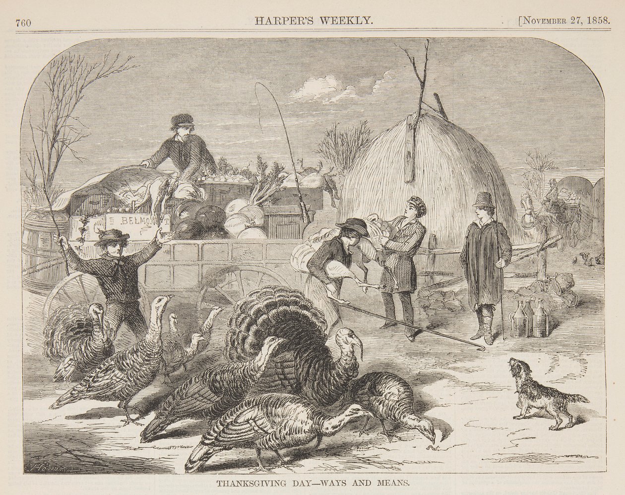 Thanksgiving Day – Manieren en middelen door Winslow Homer