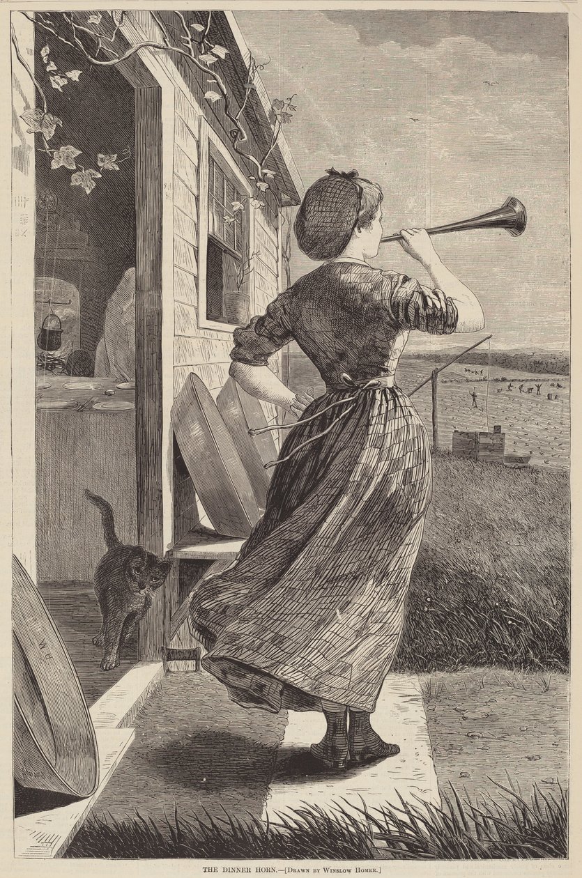 De Dinerhoorn door after Winslow Homer