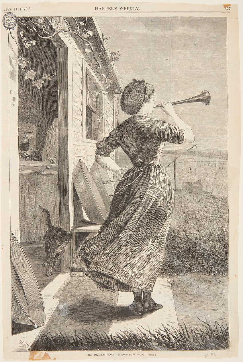 De Dinerhoorn door after Winslow Homer