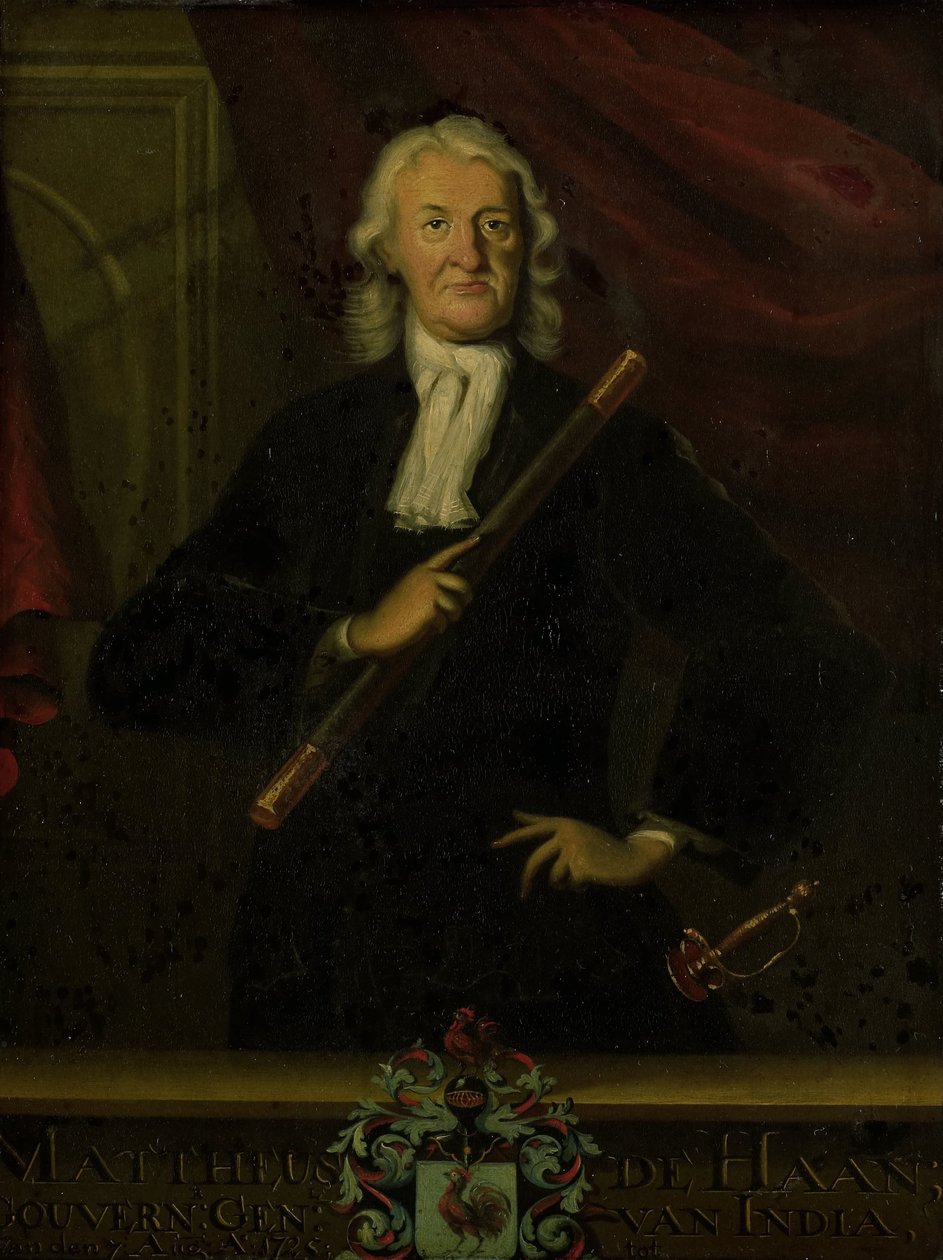 Portret van Mattheus de Haan, Gouverneur-Generaal van Nederlands-Indië door anonymous (copy after)