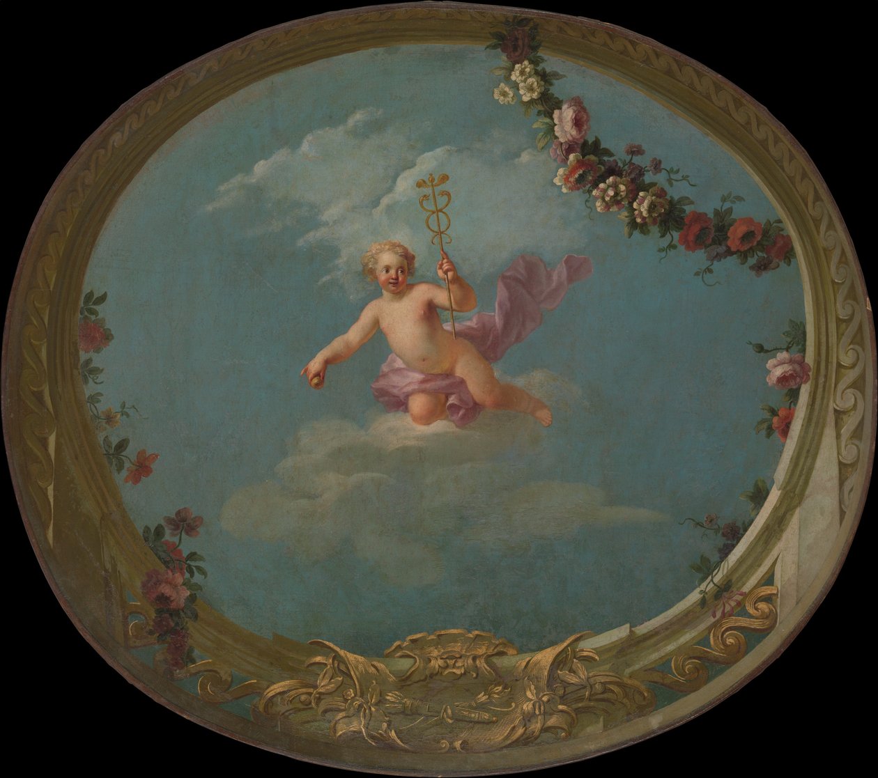 Cupido als boodschapper, met Caduceus door anonymous 
