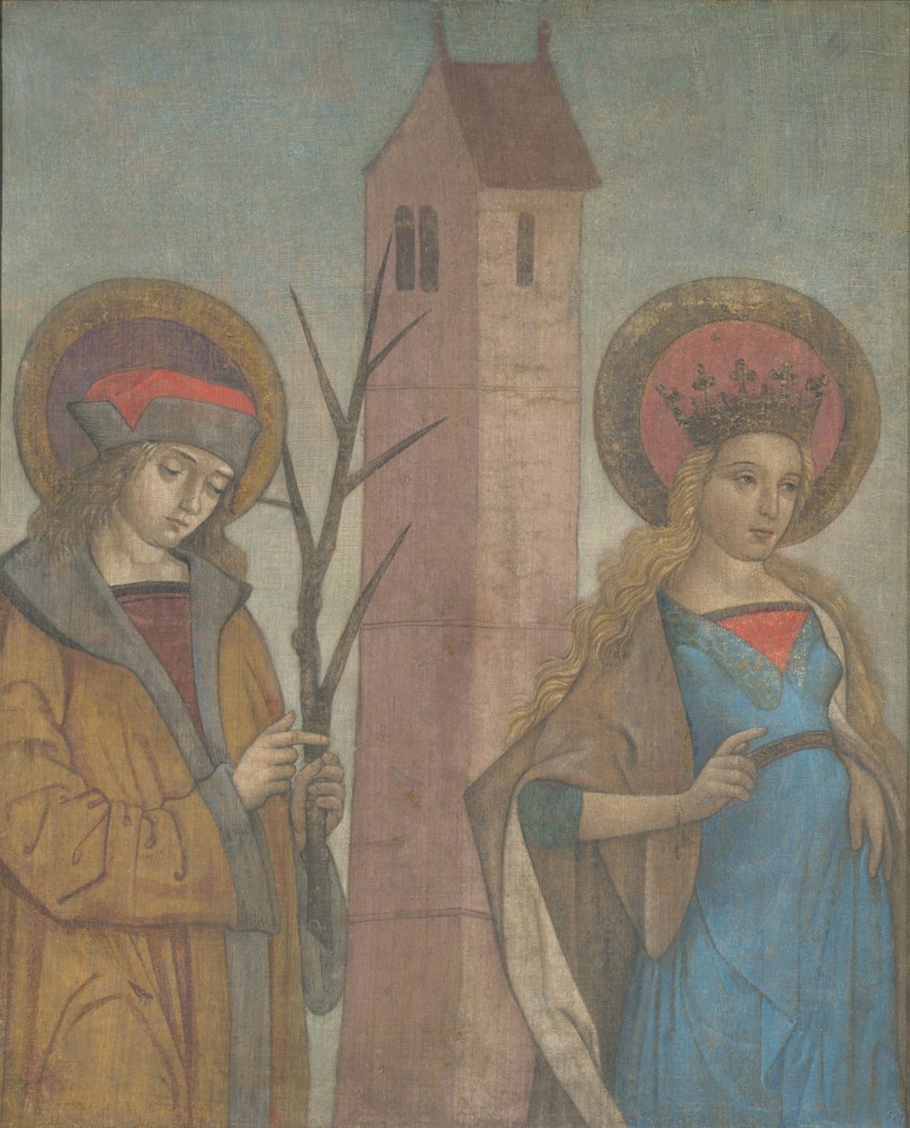 Diptiek van de heiligen Achatius, Barbara, Apollonia en Sebald door anonymous 