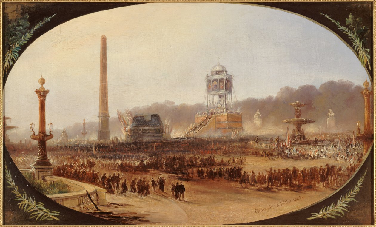 Frans: Cérémonie funèbre sur la place de la Concorde, en l