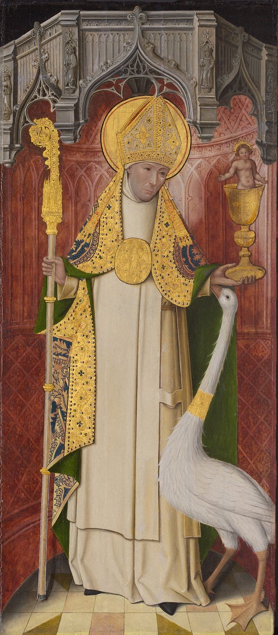 Frans: Retabel de la Chartreuse Saint-Honoré de Thuison-lès-Abbeville : Sint Hugues Altaarstuk van Thuison-les-Abbeville: Sint Hugh van Lincoln door anonymous 