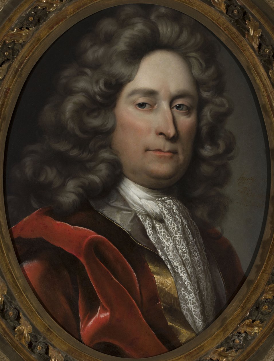 Portret van een man met een grijze pruik door anonymous 