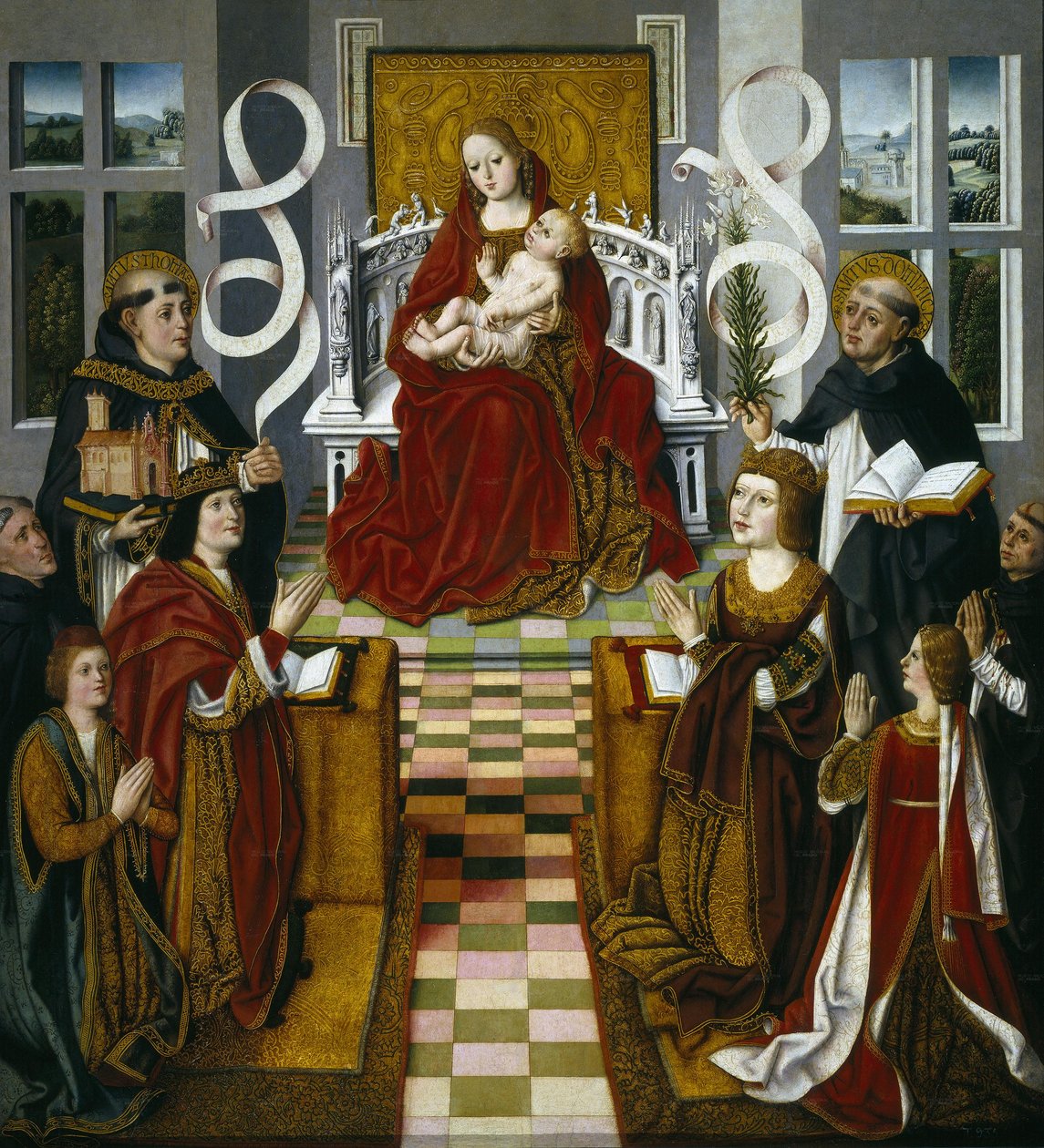 Spaans:  La Virgen de los Reyes Católicos Madonna van de katholieke vorsten door anonymous 