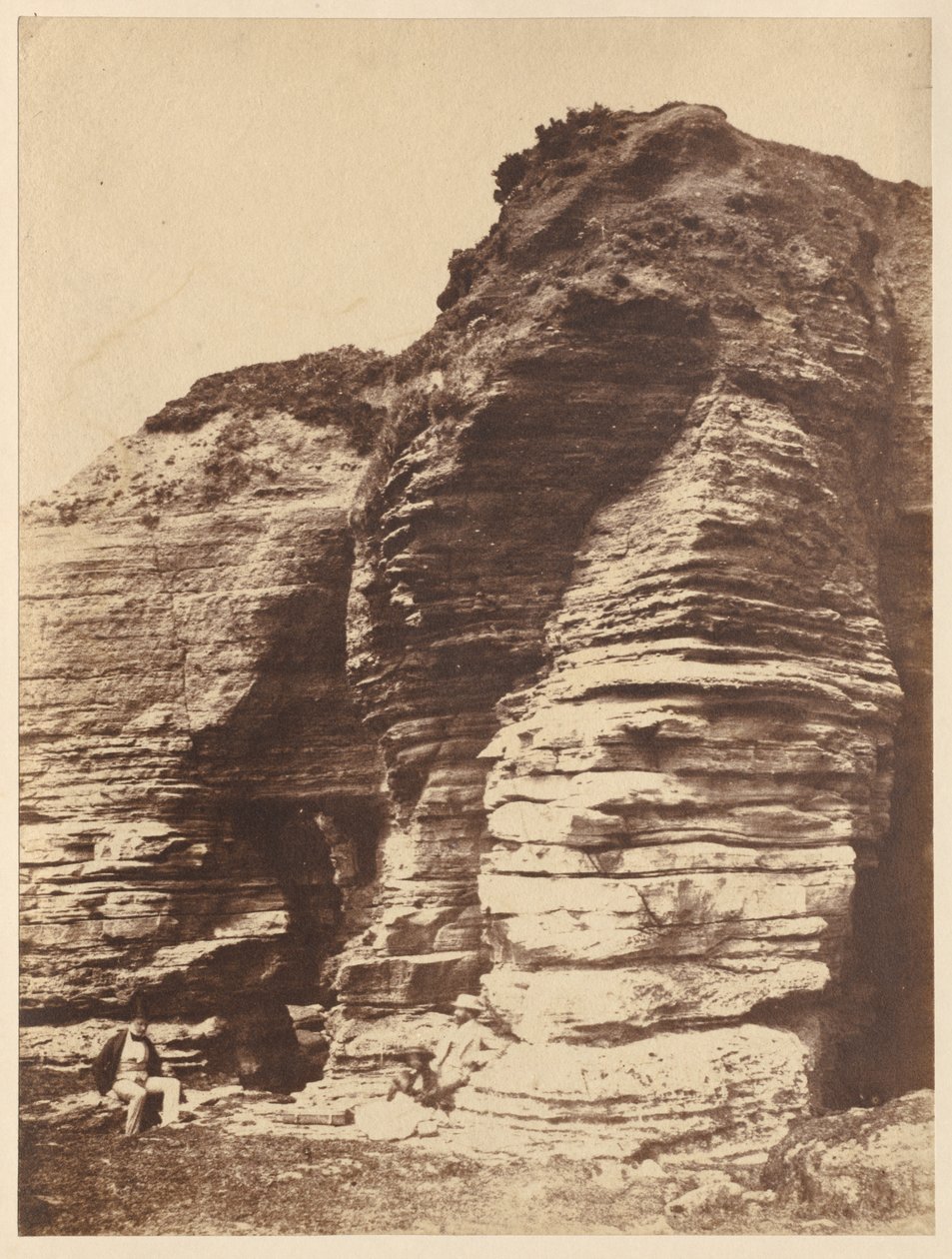 Rotsen bij Livermead nabij Torquay (Engeland) door attributed to John Dillwyn Llewelyn
