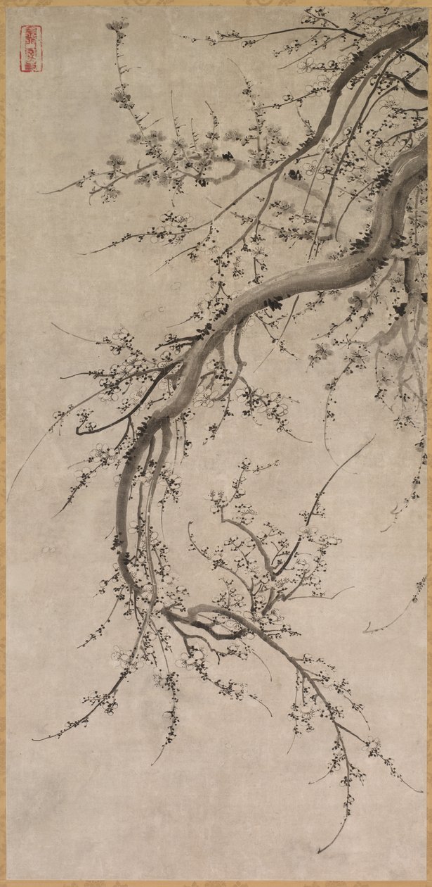 Prunus door attributed to Kano Einō