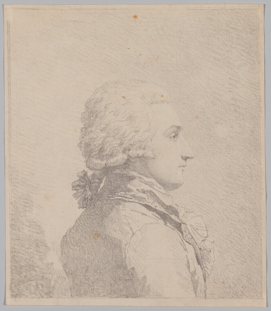 Profielportret van een man door attributed to Louis Rolland Trinquesse
